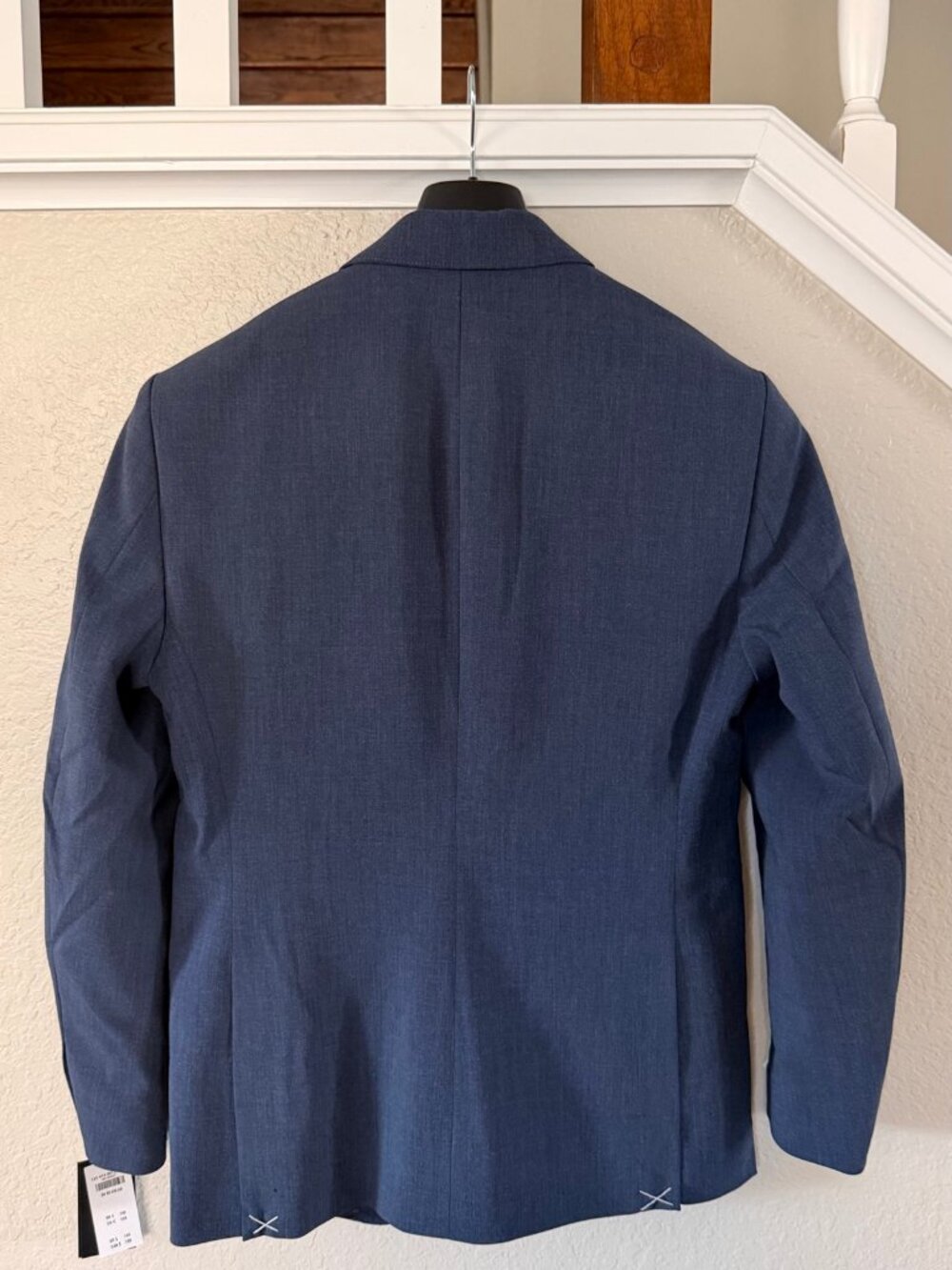 Abercrombie & Fitch Collins Blazer Mens 38R Navy Texture Classic Fit NWT - Picture 3 of 5